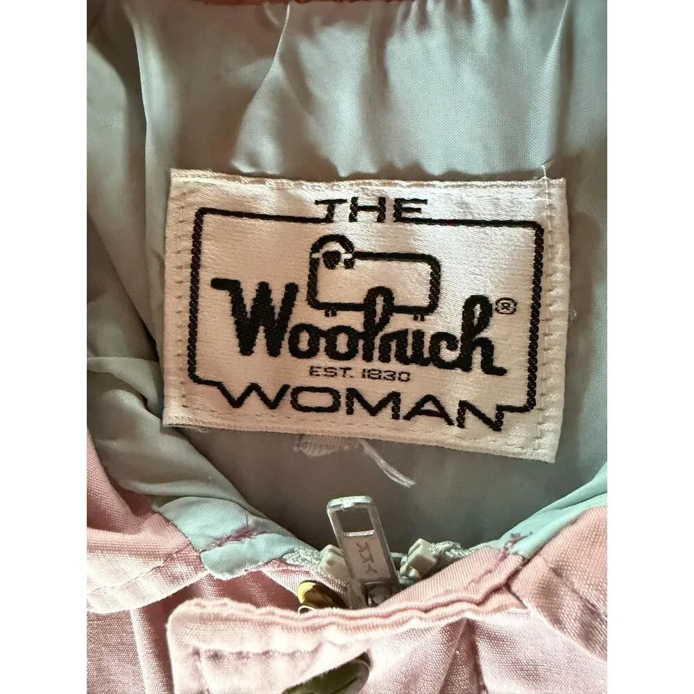 Vintage Authentic Woolrich 80's Timeless Anorak Utility Zippered Hood Rain Coat